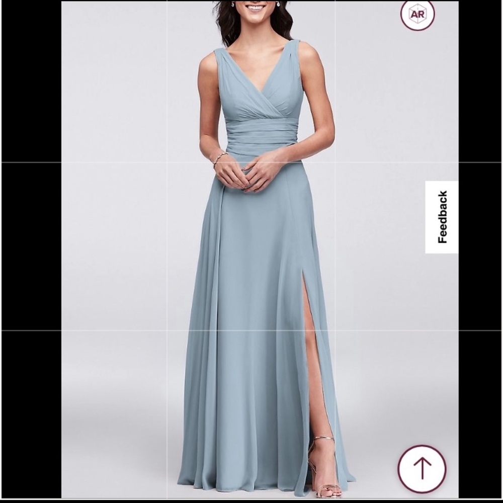 Dusty blue bridesmaid dress